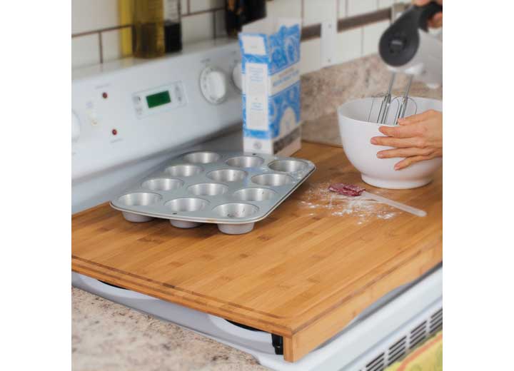Camco STOVE TOP WORK SURFACE, BAMBOO (FOUR-BURNER)