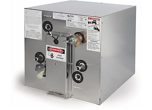 Camco 6 GAL ELECTRIC WATER HEATER, 120V FRONT HEAT EXCH,FR/BACK MOUNT