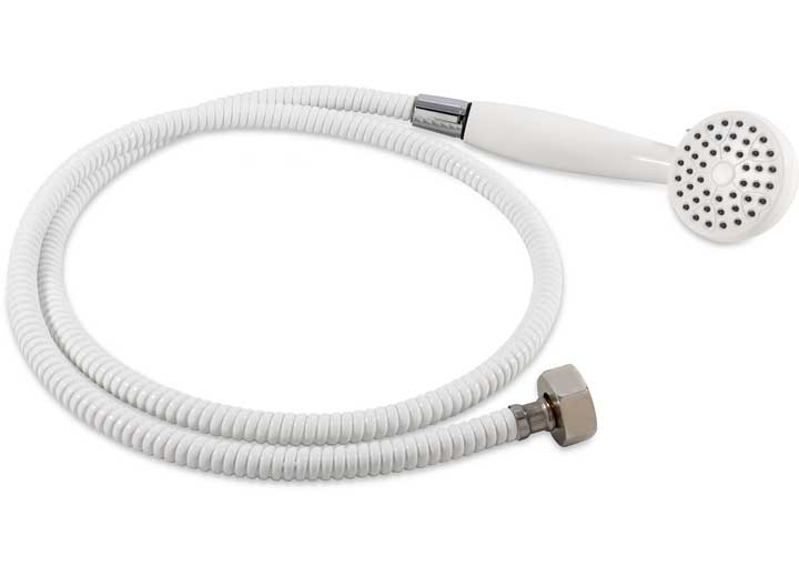 Camco SHOWER HEAD KIT W/GARDEN HOSE FITTINGS AND SUCTION CUP MOUNT