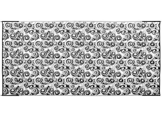 Camco Open Air Reversible Outdoor Mat - 8' x 16' Charcoal Swirl