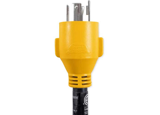 Camco 30M/50F AMP 12INPOWERGRIPGENERATORADPT 4PRONG 125-250V/75,CSA
