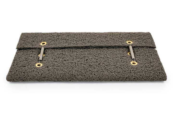 Camco Premium Wrap Around RV Step Scrub Rug - 18" Wide Gray