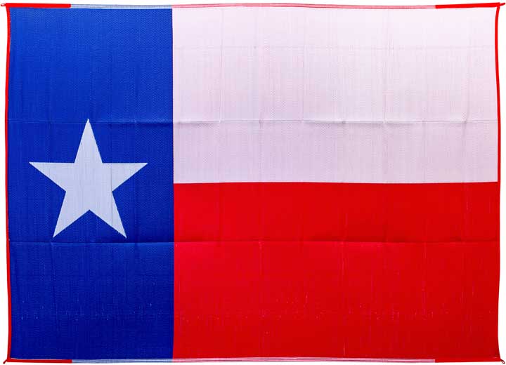 Camco Open Air Reversible Outdoor Mat - 9' x 12' Texas Flag