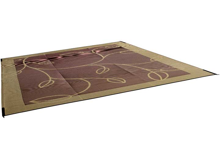 Camco Open Air Reversible Outdoor Mat - 9' x 12' Brown/Tan Leaf