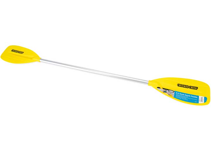 Camco Crooked Creek Symmetrical Blade Youth Kayak Paddle - 5 ft., Yellow