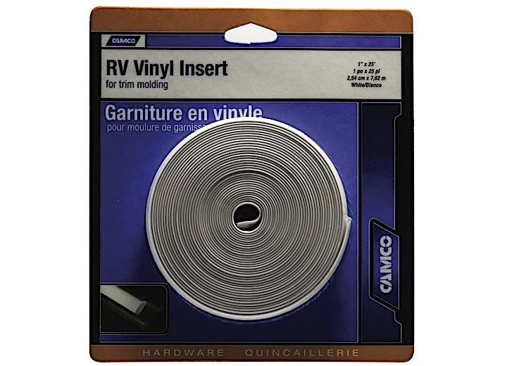 Camco Vinyl Trim Insert - 3/4 in. x 25 ft., Colonial White