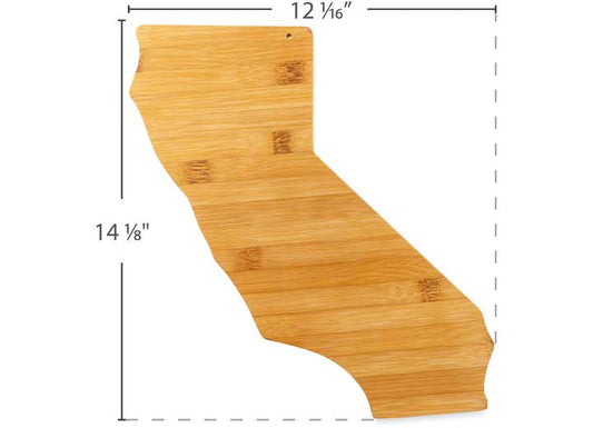 Camco Bamboo Cutting Board – California-Shaped