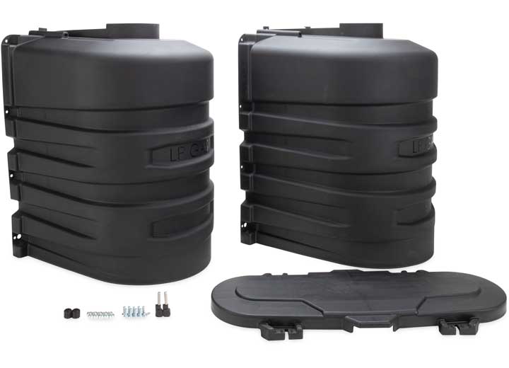 Camco PROPANE TANK COVER, DOUBLE 20LB, BLACK