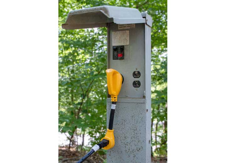 Camco Power Grip Dogbone Adapter - 12 in., 30A Male/15A Female, 125V/1875W, TT-30P to 5-15R