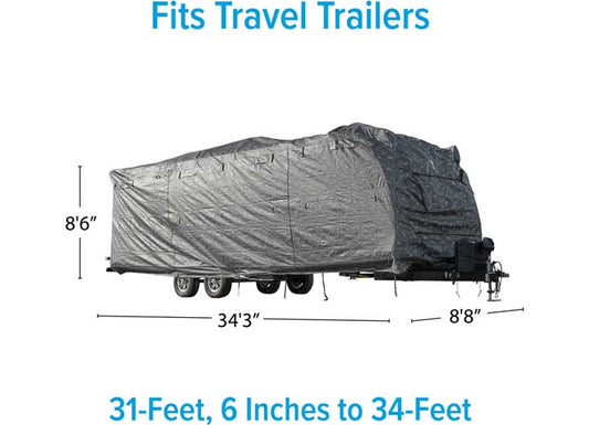 Camco PATTERNED RV COVER, TRAVEL TRAILER, 31FT6IN-34FT