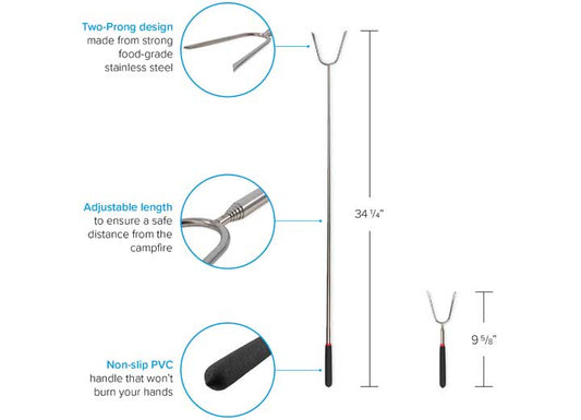 Camco TELESCOPING ROASTING FORK, 4-PACK