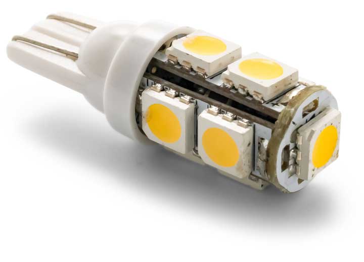Camco LED - 921/922/912 (T10 WEDGE) 9-LED 95LM, BRIGHTWHITE (1PK)