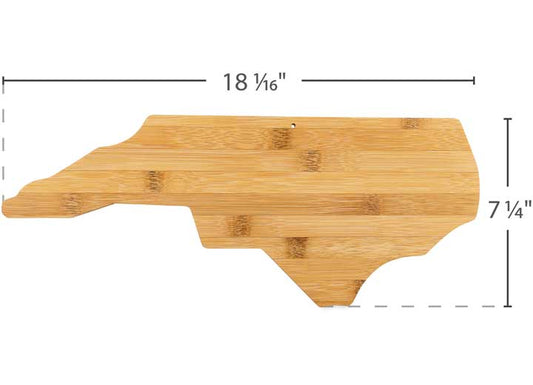 Camco Bamboo Cutting Board – North Carolina-Shaped