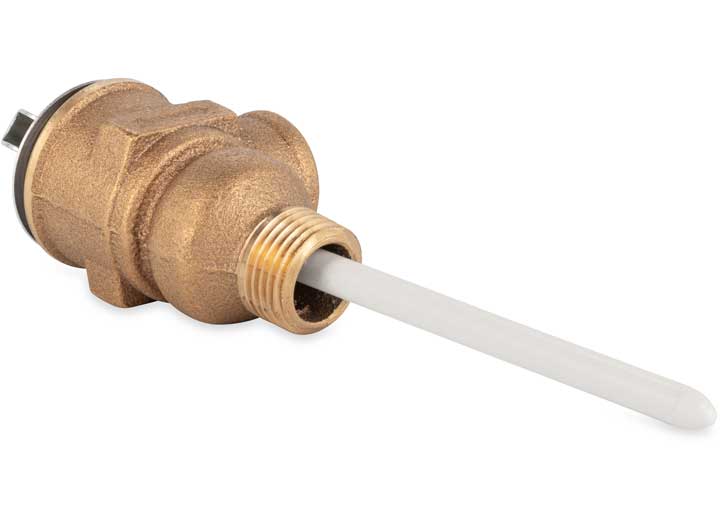 Camco Temperature & Pressure Relief Valve for RV Water Heater – 1/2” Valve with 4” Probe (Packaged)