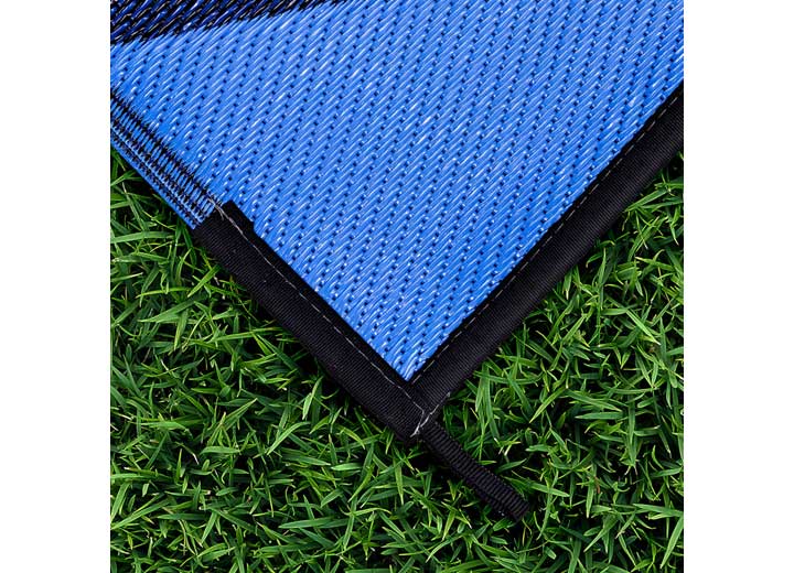 Camco Open Air Reversible Outdoor Mat - 9' x 12' Blue Chevron