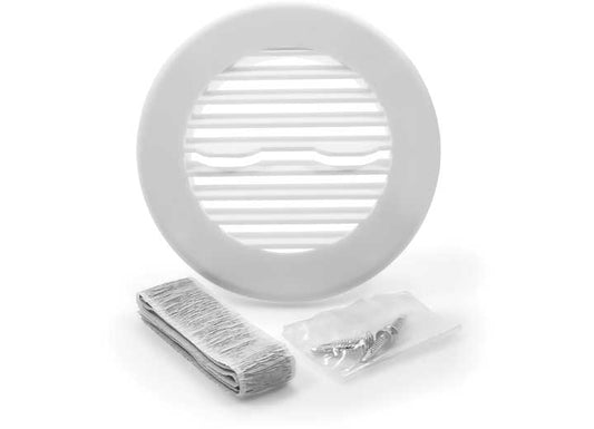 Camco CEILING VENT, A/C, FIXED LOUVERS, WHITE