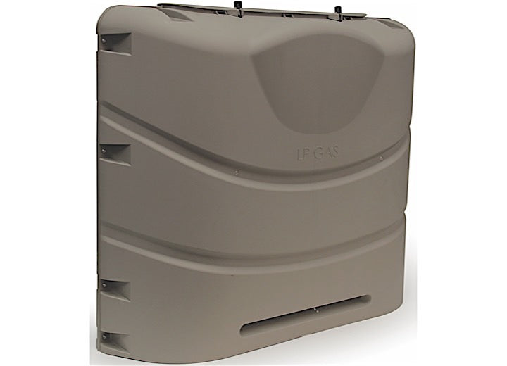 Camco RV Propane Tank Cover for two 20 lb. or 30 lb. Steel Tanks – Champagne