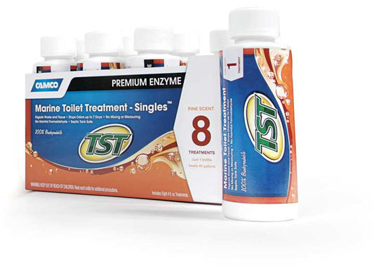 Camco TST MARINE PREMIUM ENZYME SINGLES, 8-4OZ BOTTLES