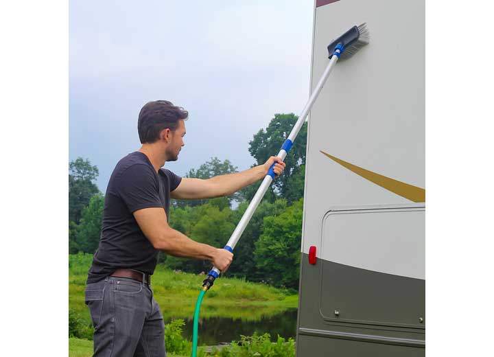 Camco Wash Brush with Push Button Handle