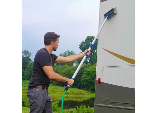 Camco Wash Brush with Push Button Handle