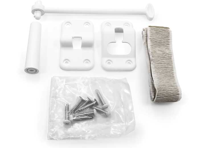 Camco DOOR HOLDER KIT, 6" WHITE W/DOOR BUMPER
