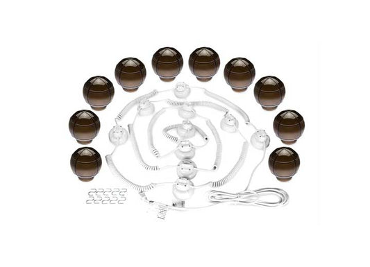 Camco Outdoor Globe Lights - 10 Bronze Globes, White Cord