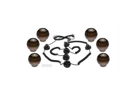 Camco Outdoor Globe Lights - 6 Bronze Globes, Black Cord