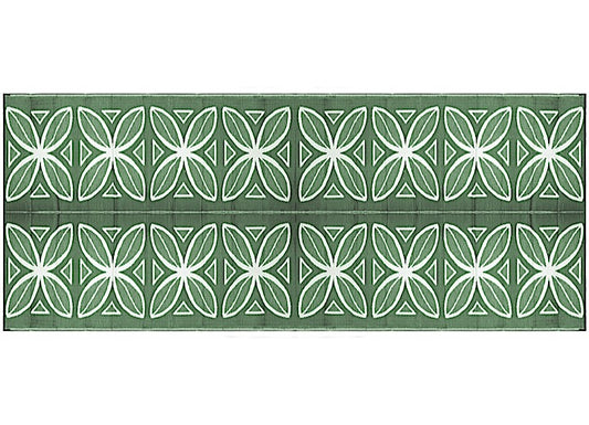 Camco Open Air Reversible Outdoor Mat - 8' x 20' Green Botanical