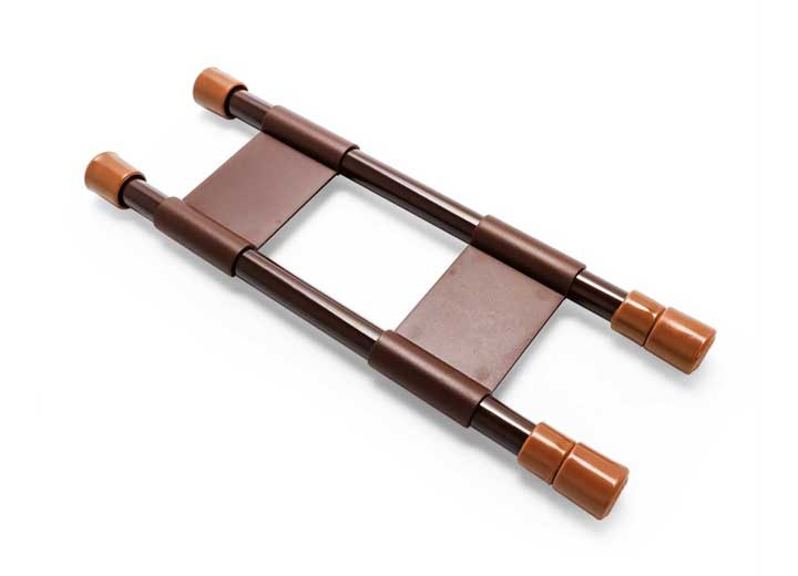 Camco Double Cupboard Bar – Extends 10" to 17", Brown