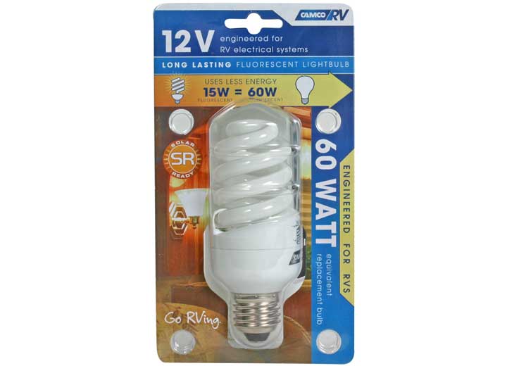 Camco LIGHT BULB 12V-15W FLUORESCENT(15W FLUOR = 60W INCANDESCENT)