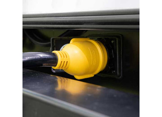 Camco Power Grip Locking Dogbone Adapter - 18 in., 50A, 125-250V/12500W, 14-50P to SS2-50R