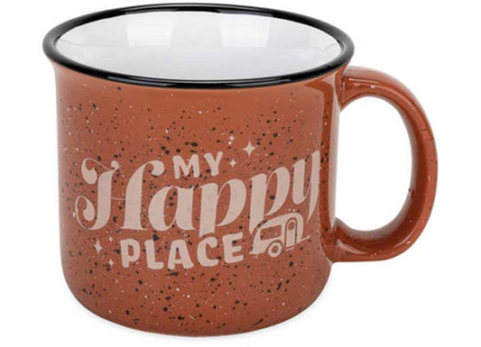 Camco LIBATC, MUG, RED, MY HAPPY PLACE, 14OZ