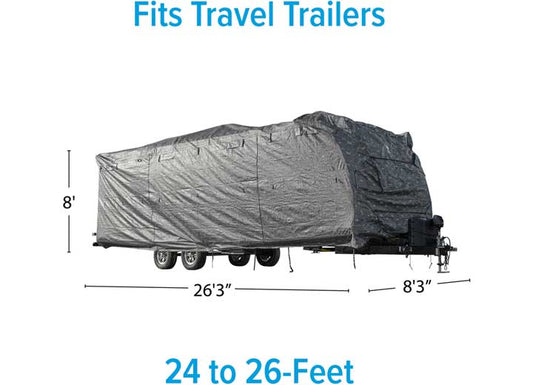 Camco PATTERNED RV COVER, TRAVEL TRAILER, 24FT-26FT