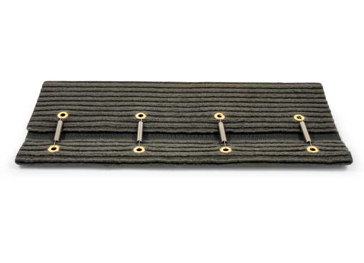Camco Premium Wrap Around RV Step Double Rib Rug - 23" Wide Gray