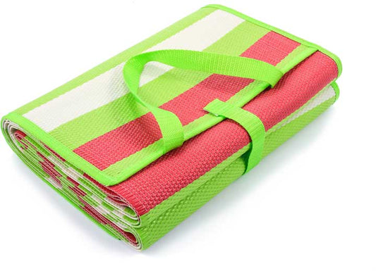 Camco Handy Mat - 60" x 78" Green/White/Red Stripes