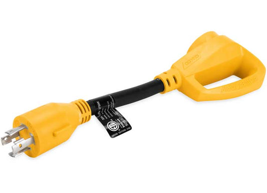 Camco POWERGRIP - GENADPTDB 12IN 30AM 4-PRONG/90F125V/3750W(E/F)CSA
