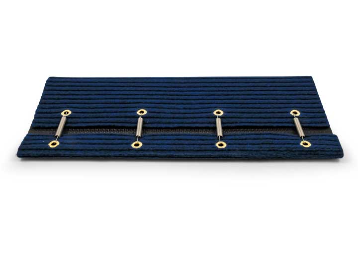 Camco Premium Wrap Around RV Step Double Rib Rug - 23" Wide Blue