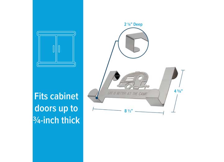 Camco LIBATC-CABINET 2 HOOK TOWEL HANGER