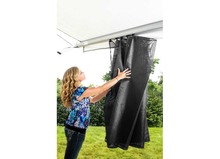 Camco RV AWNING SHADE KIT, 54INX 120IN, BLACK, BILINGUAL