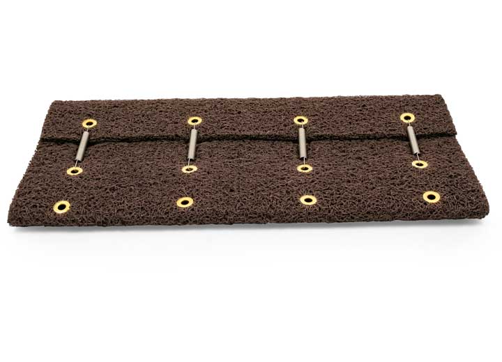 Camco Premium Wrap Around RV Step Scrub Rug - 23" Wide Brown
