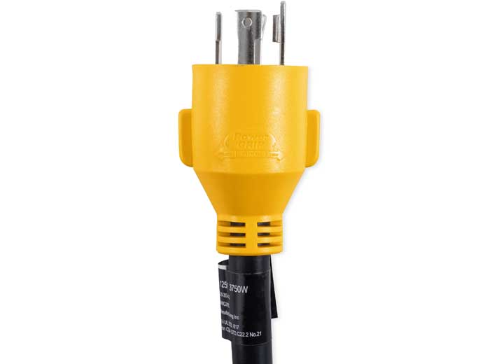 Camco Power Grip Generator Dogbone Adapter - 12 in., 30A, 125V/3750W, L14-30P to TT-30R