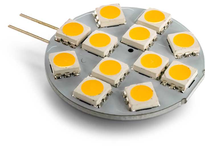 Camco LED - JC10 BI-PIN (G4 CHIP) 12-LED 165LM, BRIGHT WHITE (1PK)