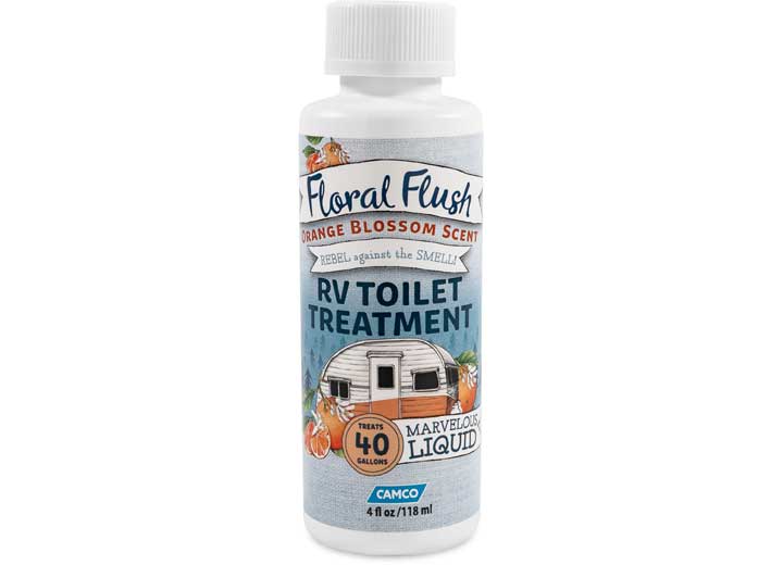 Camco FLORAL FLUSH, ORANGE BLOSSOM, SINGLES, 6-4OZ BOTTLES