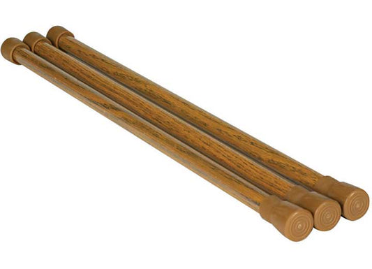 Camco Refrigerator Bar (3-Pack) – Extends 16" to 28", Oak-Look