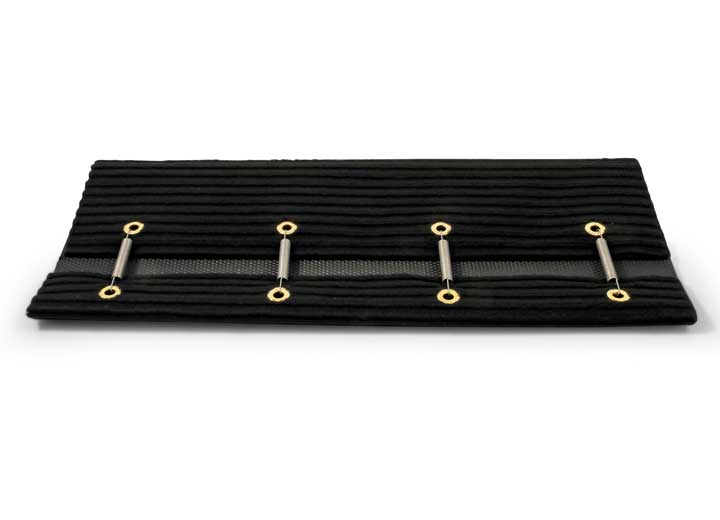 Camco Premium Wrap Around RV Step Double Rib Rug - 23" Wide Black