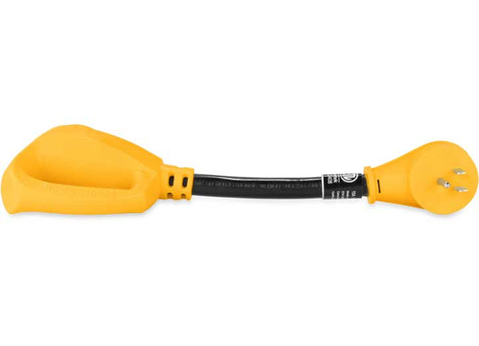 Camco Power Grip Dogbone Electrical Adapter - 15 Amp Male to 30 Amp Female