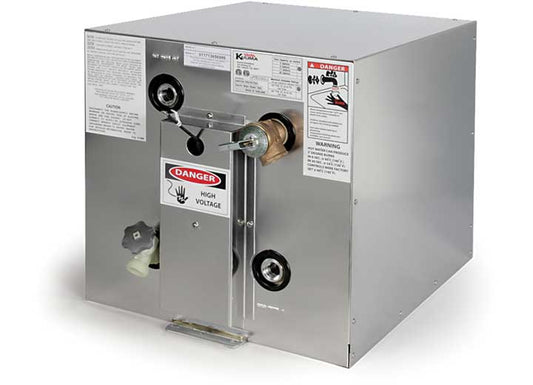 Camco 6 GAL ELECTRIC WATER HEATER, 120V REAR HEAT EXCH,FR/BACK MOUNT