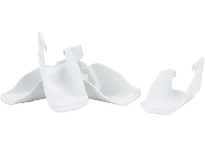 Camco Gutter Extension, Set of 4 (2-Left/2-Right) - White (Bilingual)