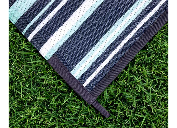 Camco OUTDOOR MAT - 9FT X 12FT STRIPE, DK.GREEN/LT.GREEN/WHITE (E/F)