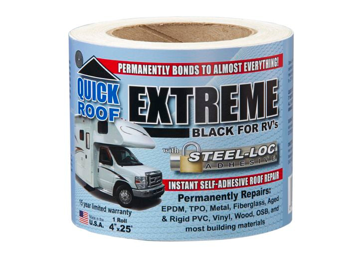 Cofair Products Inc QUICK ROOF EXTREME - BLACK FOR RV'S 4INX25FT